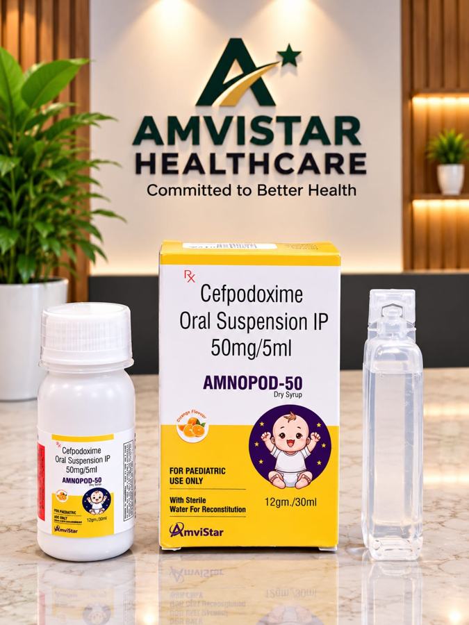 Amnopod-50: Cefpodoxime Oral Suspension IP 50 mg/5 ml