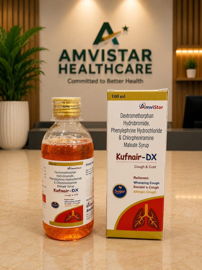 Kufnair-DX: Dextromethorphan, Phenylephrine & Chlorpheniramine Maleate Syrup