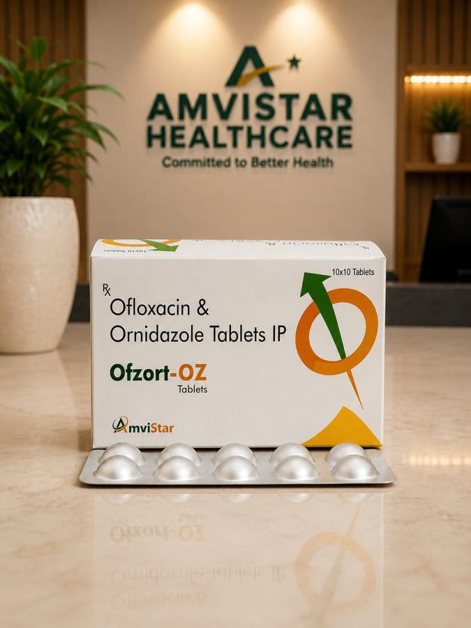 Ofzort-OZ: Ofloxacin & Ornidazole Tablets IP